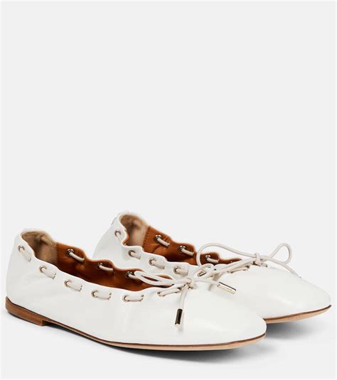 chloe oracia ballet flats|Shop Chloé Oracia Leather Ballet Flats .